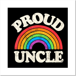 LGBTQ Proud Uncle Gay Pride LGBT Ally Family Flag Posters and Art